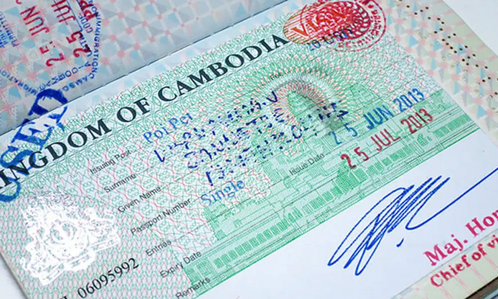 Visado a Camboya