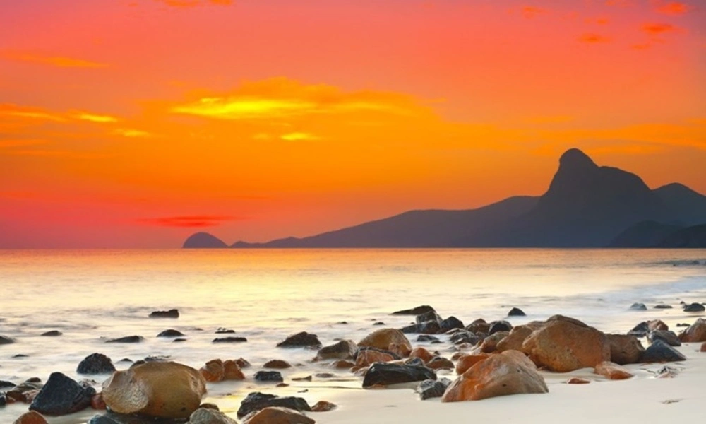 Atardecer en la playa de Dam Trao crea un dibujo paradisíaco