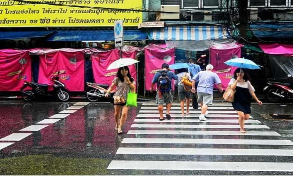 Bangkok en estación lluviosa llueve mucho