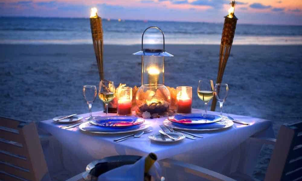 Cena romántica para la pareja