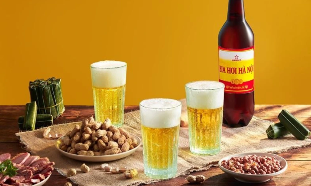 Cerveza de barril fresca y ligera