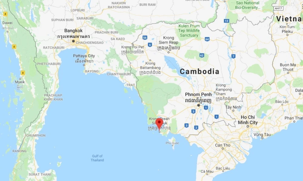Ubicación de Sihanoukville